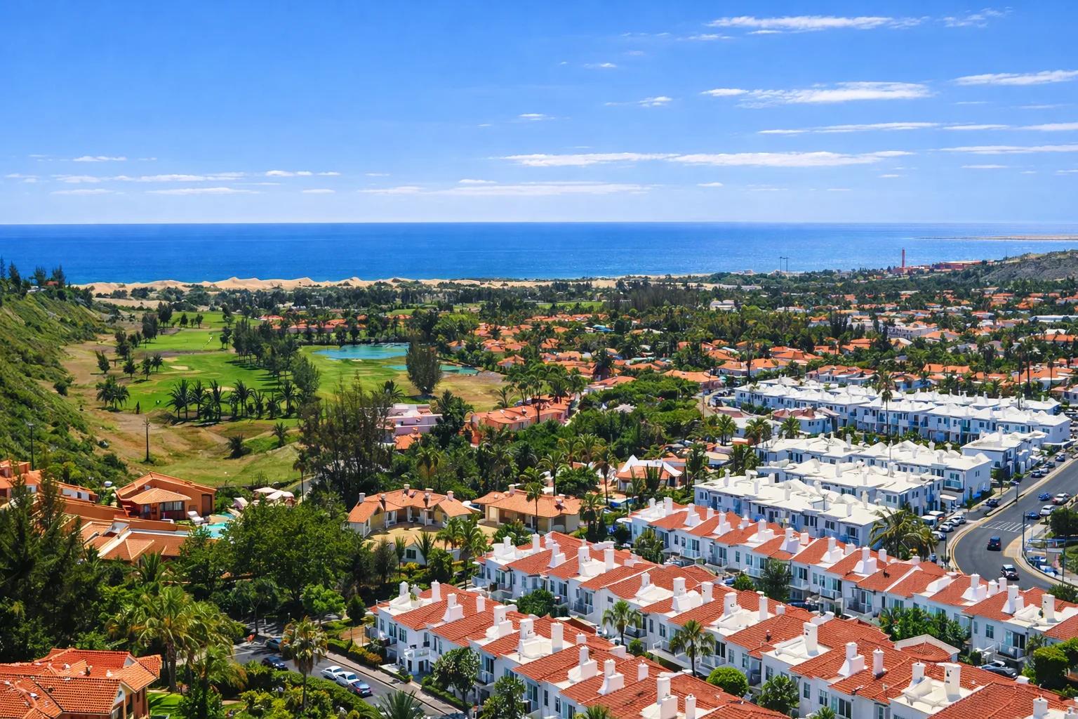 Maspalomas, Gran Canaria — Iconic dunes, golf, open space, and a prestigious southern Gran Canaria address.